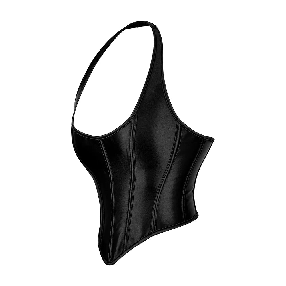 Gorset satynowy typu halter